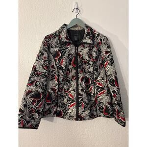 r q t jacket black white red